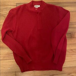 L.L. Bean Men's Vibrant Red Crewneck Sweater
